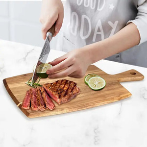Tabla de madera para carne 43x25.5x1.5cm, bandeja rectangular de estilo japonés para servir desayuno y pizza - Product Image 3