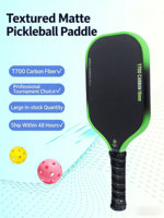 Kit Complet Professionnel de Raquettes de Pickleball en Tissu Fibre de Carbone Mat Texture Sportive Extérieure 220g – Vente Flash