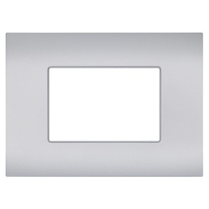 3 Way Silver <b>Plate</b> Compatible With Vimar Arke <b>Switches</b> - Product Image 1