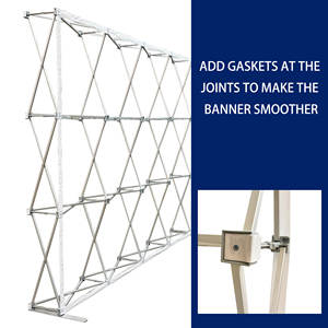 تريك المعرض التجاري عرض خلفية راية الألومنيوم المنبثقة الإطار الأعمال في الهواء الطلق الإعلان الحر الوقوف راية - Product Image 2