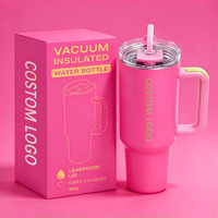 Gobelet de voyage isotherme grande capacité avec logo personnalisé, couvercle anti-fuite, en acier inoxydable 18/8, compatible avec le porte-gobelet de voiture