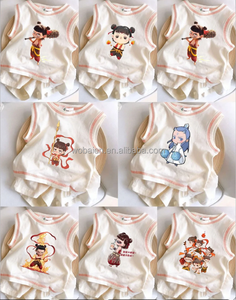 2025 nuovo film Nezha ispirato abbigliamento per bambini di lusso per bambine pantaloncini t-shirt Set di cotone 2 pezzi vestito estivo - Product Image 6