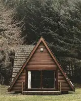 Casa contenedor de madera de vidrio, cabaña de madera, casa prefabricada, novedad