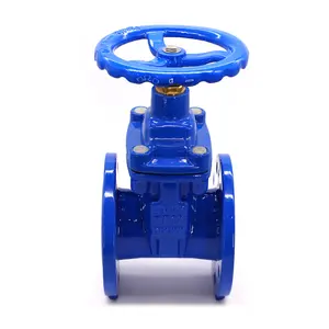 DIN 3352 F4 flanged end resilient seat non-rising stem gate valve PN16