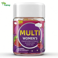 Gummies multivitaminés pour femmes OEM ODM, enrichis en complexe de vitamine B, à base de pectine, sans sucre, en bouteille, gommes à mâcher