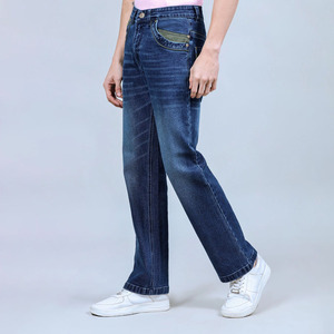 Pantalones Vaqueros de Cintura Alta para Hombre, Corte Ajustado, Nuevo Modelo, Hechos a Medida, Estilo Casual Urbano, Venta al Por Mayor - Product Image 4