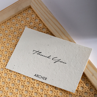 Carte de remerciement personnalisée carte de papier de semences recyclable boîte à bijoux boîte-cadeau insérer des cartes de visite de vœux environnementales