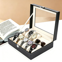 Boîte de rangement de luxe multi-compartiments personnalisée pour montres et lunettes, fabriquée en Chine, pour collection et présentation masculine