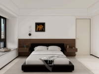Ensemble de meubles de chambre à coucher modernes et personnalisés, incluant lit, armoire, bureau et rangements - en bois