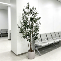 Arbre d'olivier artificiel vert de 180 cm, plante décorative avec fruits d'olivier, accessoires de décoration pour intérieur, bureau, hôtel, maison