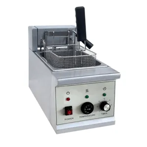 Automatic Lifting Electric Fryer Commercial Table Electric Fryer For Potato Chips Chicken Stainless Steel