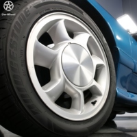 Jantes monobloc forgées modifiées DW en argent satiné 17 18 19 20 pouces avec écrous couverts et face plate, compatibles avec les jantes Ford Mustang Fox Body