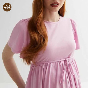 Vente chaude femmes é<span class=keywords><strong>t</strong></span>é vêtements de maternité Logo personnalisé solide <span class=keywords><strong>enceinte</strong></span> jupe <span class=keywords><strong>t</strong></span>-<span class=keywords><strong>shirt</strong></span> - Product Image 4