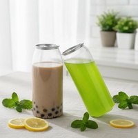 Couvercle à clipser anti-fuite en PET transparent de qualité alimentaire pour canettes de soda, café, jus et thé