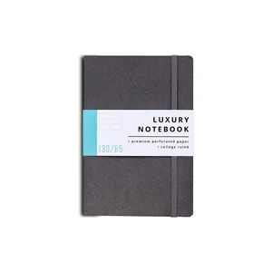 Caderno de luxo do diário de couro macio da tampa do caderno personalizado em massa para o trabalho com bolso