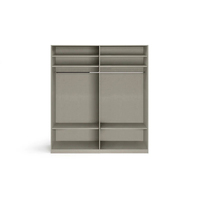Armoire moderne de haute qualité à portes battantes, blanc pur, 4 portes, grande armoire en bois, placard