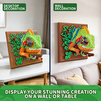 Nuevos Juguetes de Construcción de la Serie Animal, Decoración Mural Tridimensional 3D de Tiburón y Camaleón, Mini Bloques de Construcción para Ensamblar