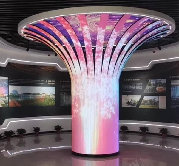 Flex Sphere Curve Rollable LED Display Screen Panels Programmable Flexible Advertising Ticker Rollable Spherical Modules