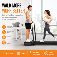 Caminadora Eléctrica Plegable Portátil, Mini Caminadora con Pantalla LED para Ejercicio en Casa u Oficina