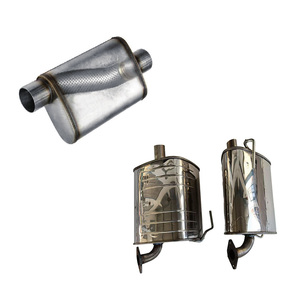 Silencieux d'échappement 2.75 ", résonateur silencieux de performance traversant, camion (entrée/sortie 2.75") - Product Image 5