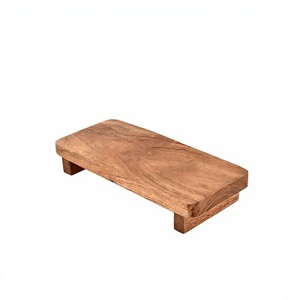 Bandeja de servir de madera de diseño sólido, apta para lavavajillas, decoración para el hogar, bandejas y platos resistentes, uso residencial, decoración moderna - Product Image 1