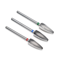 Broca de carburo de 2 vías Typhoon 6.0 F M C XC 2XC 3XC para uñas, fresa de carburo de corte recto tipo llama, para limas eléctricas de uñas para zurdos y diestros