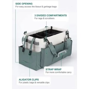 Free Sample Handle Hardware <b>Tool</b> <b>Kit</b> Large Capacity Portable Cleaning Supplies Organizer Toolkit Shoulder <b>Tool</b> <b>Bag</b> - Product Image 2