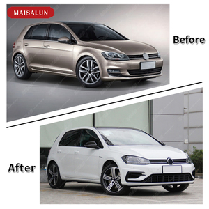 7.5 R tarzı vücut kiti Volkswagen VW Golf MK7 için otomobil parçaları dönüşüm kiti otomobil parçaları abd ön dudak ön arka araba tampon - Product Image 5
