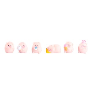 Cute Pig Animal Figurine Resin Miniature Cartoon Decor Desktop Car Ornament Solid Color Chubby Series - Product Image 1