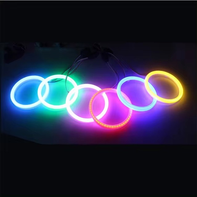White Yellow Red Green Blue 1Pair Angel Eyes Halo Rings 60/70/80/90/100/110/120 MM Car Led Cotton Lights 12v Circle Ring Light