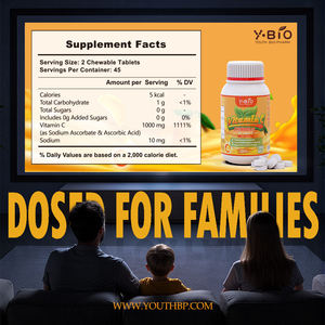 טבליות ויטמין C ללעיסה בטעם תפוז 500 מ\\\"ג, 120 יחידות, ויטמינים ומינרלים מורכבים, תמיכה חיסונית למבוגרים, תוסף נוגד חמצון - Product Image 6