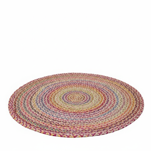 Divtik Decor Machine Made Eco-Friendly Non-Slip Stain Resistant Modern Flat Pile Floral Jute Chindi Doubling Braided Jute <b>Rugs</b> - Product Image 2