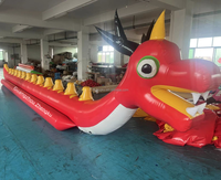 Jouet aquatique en gros tube remorquable dragon bateau banane gonflable poisson à la mouche à vendre