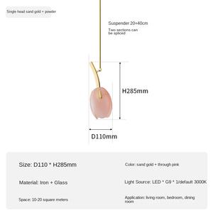 Ancienne Branche Lumière De Luxe Art Fleur Bourgeon <span class=keywords><strong>Lustre</strong></span> Moderne Français Crème Style Verre Milieu LED Dimmable Salon Salle À Manger - Product Image 6