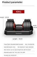 Mancuernasx40kg Fitness 40Kg 24kg 80lb 90 Lbs Mancuernas Smart Verstelbare 40 kg Haltères ajustables et réglables en livres