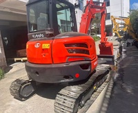Mini-excavatrice sur chenilles d'occasion KX057, d'origine japonaise, excavatrice hydraulique KX057, petite excavatrice 057