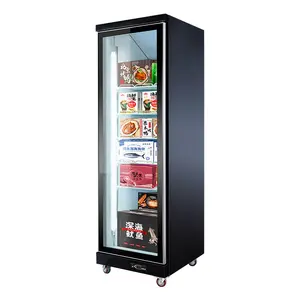 clear vertical ice cream cake upright display small freezer for ice cream