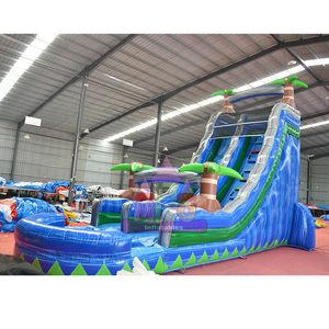 Castillo Inflable Acuático para Fiestas de Entretenimiento al Aire Libre para Adultos, Tobogán Acuático Tropical Inflable con Piscina - Product Image 2