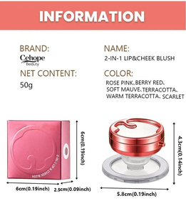 Colorete en Crema Magnético para Labios y <span class=keywords><strong>Mejillas</strong></span>, Doble Uso, con Brillo Cremoso, Pigmento Hidratante, Mezcla Natural Sedosa, Marca Privada - Product Image 6