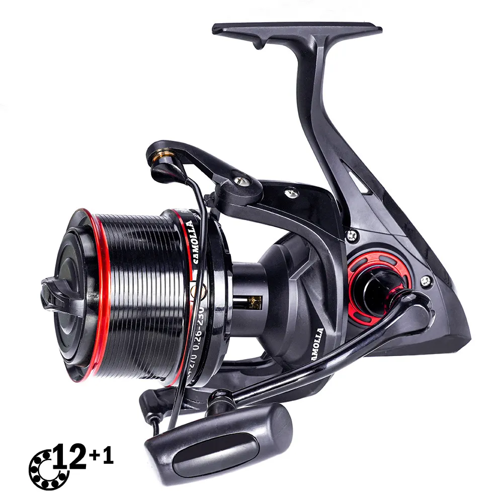 Fishing Reel Distant Wheel Sea Surf Spinning Reels Carbon Drag 25kg 12+1BB Saltwater Boat Coil Accesorios Open Face Carretilha
