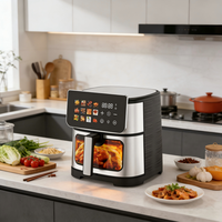 Nouvelle Conception 2026 – Four de Cuisine Multifonctionnel à Affichage LED Numérique 4,5-10L, Friteuse à Air Chaud Sans Huile pour une Cuisson Rapide, Certifié CE ETL GS