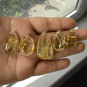 Liontin kuarsa rutilasi kualitas tinggi alami kuarsa terutilasi kristal Lodolite mentah kerajinan kristal lainnya - Product Image 3