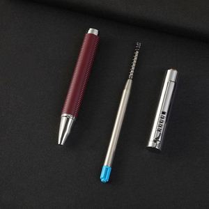 High Quality Custom Logo Business Ballpoint <b>Pen</b> New Luxury Leather Metal Laser Branded Twisted Design Office Wholesale - Product Image 5