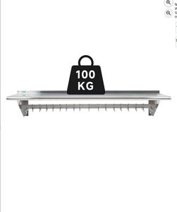 ชั้นวางติดผนังแบบท่อสแตนเลสสำหรับเครื่องครัว อุปกรณ์ร้านอาหาร และโรงแรม - Product Image 3