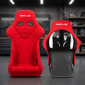 Asiento de Carreras Deportivo SSCUS Monza 424 de Tela FRP, Asiento Completo Tipo Bucket Modificado y Duradero, Tapicería Universal Global - Product Image 1