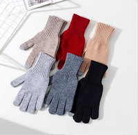 Gants en cachemire thermiques d'hiver pour cadeau d'entreprise, personnalisables, luxueusement doux, à doigts complets, compatibles avec les écrans tactiles, tricotés, chauds, pour couple