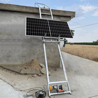 Ascenseur de chantier électrique automatique compact personnalisé avec montage rapide et sûr, élévateur à panneaux solaires