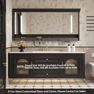 <span class=keywords><strong>Mueble</strong></span> <span class=keywords><strong>de</strong></span> <span class=keywords><strong>Baño</strong></span> Flotante con Lavabo Individual <span class=keywords><strong>de</strong></span> 36-92 Pulgadas, Madera Sólida, Espejo LED Inteligente con Desempañador, Diseño Moderno Francés, <span class=keywords><strong>para</strong></span> Hotel o Villa, 5 Años <span class=keywords><strong>de</strong></span> Garantía - Product Image 6