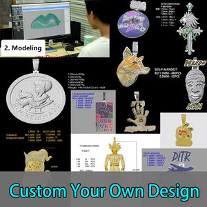 จี้รูปฉลามการ์ตูน 3 มิติ สไตล์ฮิปฮอป รุ่น Kaleido Custom ชุบทองคำสีชมพู ขนาดใหญ่ 3 นิ้ว ประดับเพชร - Product Image 3