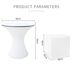 Décoration extérieure en plastique rechargeable, 16 couleurs changeantes, étanche, lumineux, rond, led, bar, <span class=keywords><strong>table</strong></span> <span class=keywords><strong>de</strong></span> cocktail, boîte <span class=keywords><strong>de</strong></span> nuit - Product Image 4